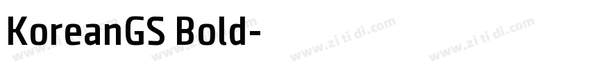 KoreanGS Bold字体转换